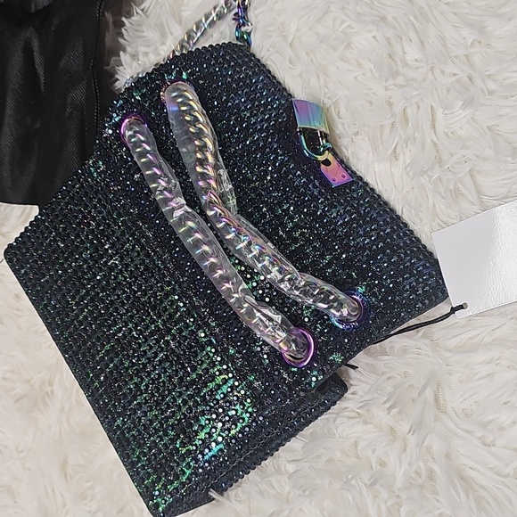 Kurt Geiger London The Mini Fabric Brixton Crystal Lock Bag Kurt Geiger Purse - Picture 17 of 17